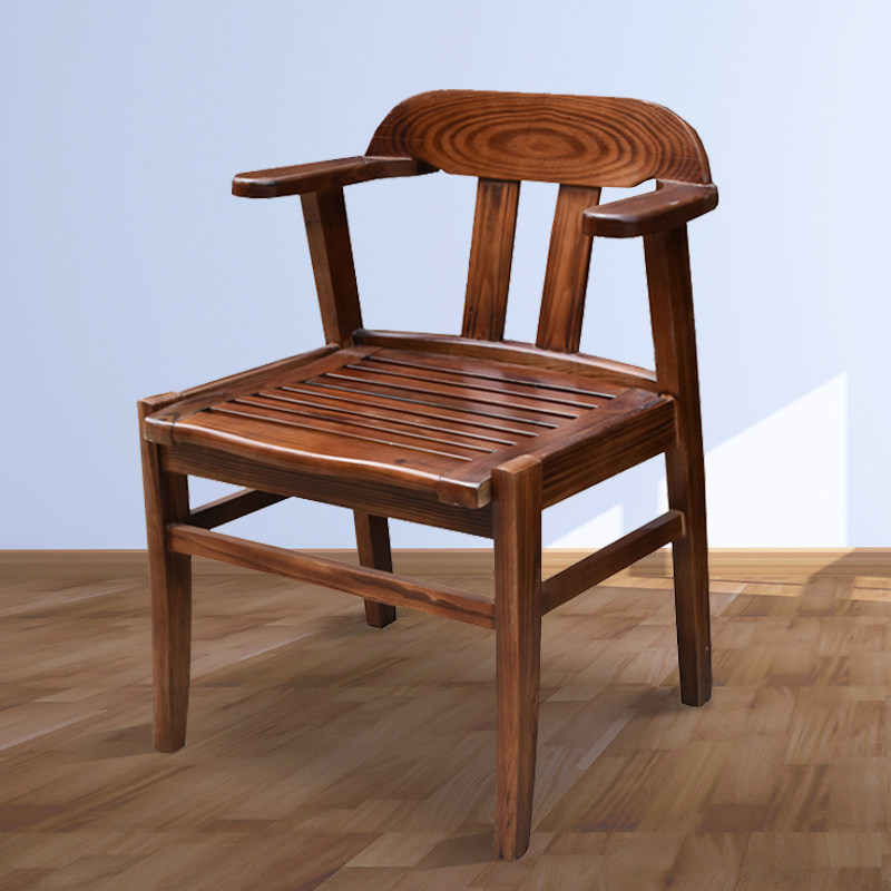 椅子两个起发实木家用办公椅扶手靠背餐椅卧室餐椅