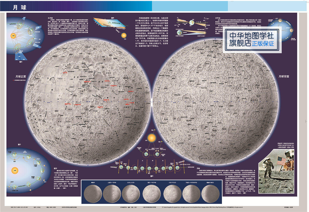 共3张星空太阳系月球宇宙系列地图天文地理知识入门少儿科普儿童地理