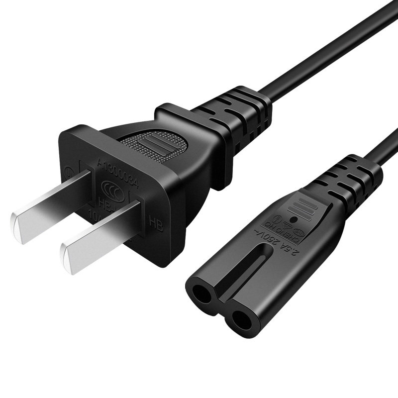 8字显示器圆孔两孔ps4液晶电视电源线音响双孔电线连接线