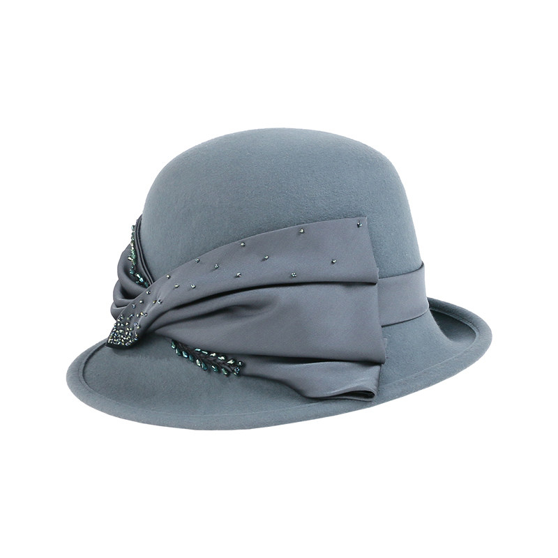 ee帽子百搭出行呢帽毛呢帽时尚圆顶宽檐新款帽子