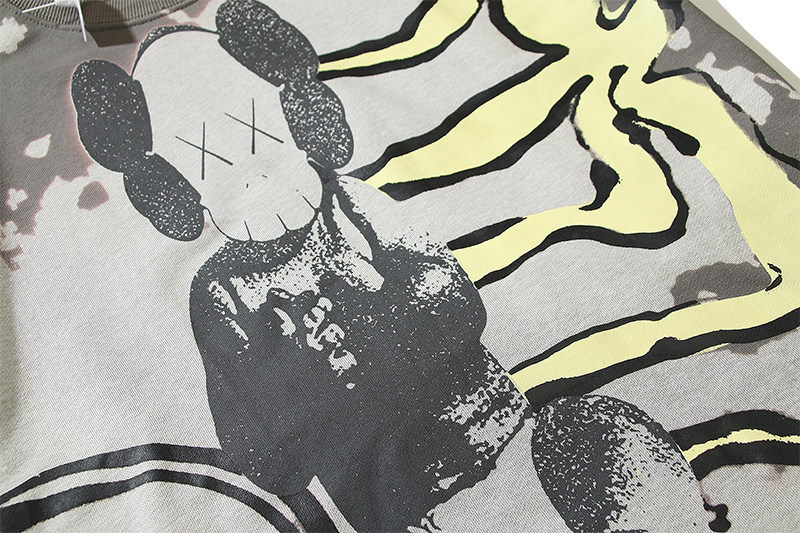 travisscott藤原闪电kaws联名名高街宽松男女潮牌t恤