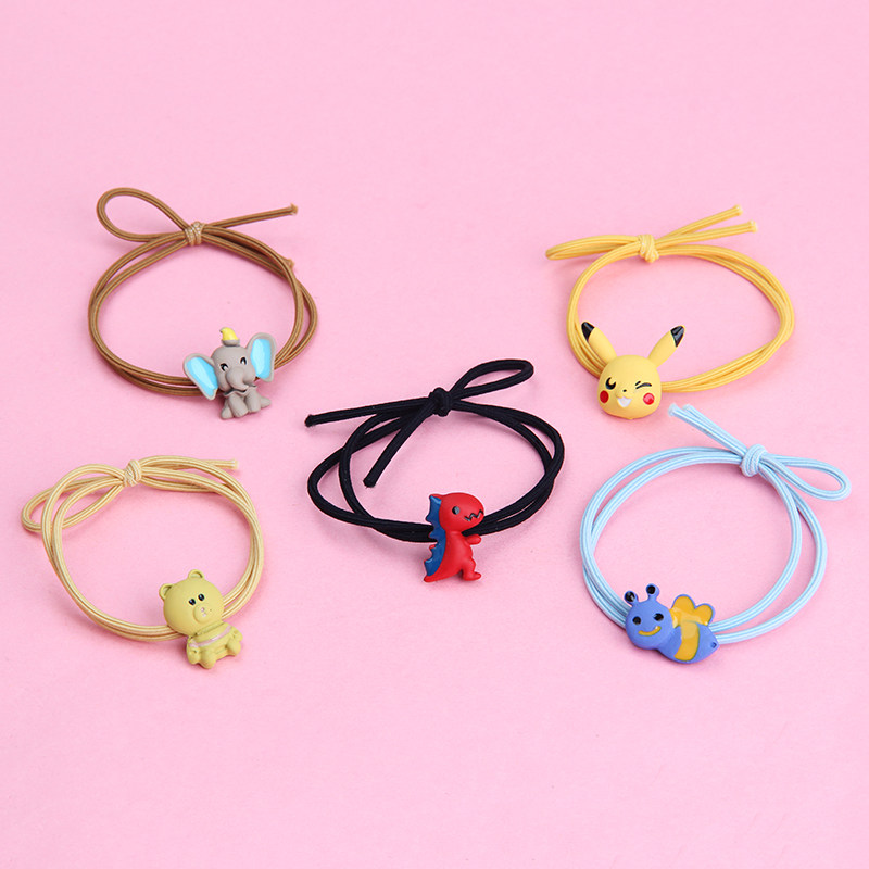 金属卡通皮筋小恐龙飞象发超萌可爱皮卡丘头饰发饰