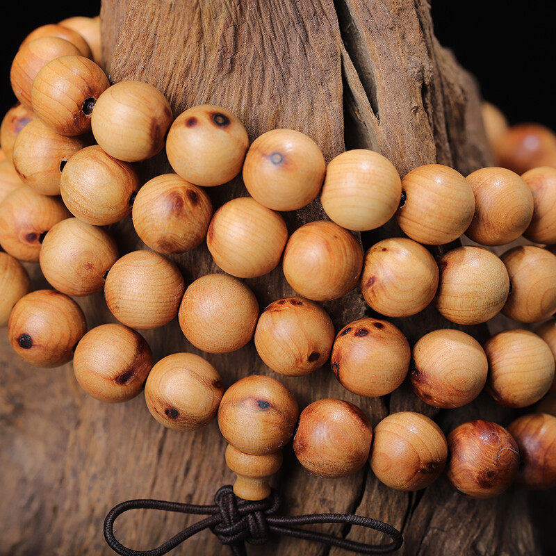 正宗太行太行山山崖柏手串雀眼满瘤疤文玩盘玩手链崖柏