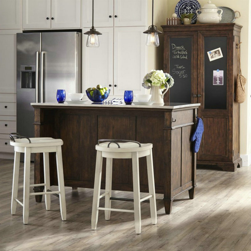 美式厨房岛台桌开放式简约经济型家用木质实木吧台吧台