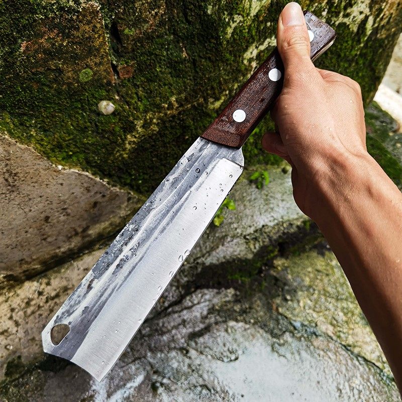 砍树刀手工锻打劈柴刀多功能农用户外锰钢砍柴伐木开路刀直刀强力