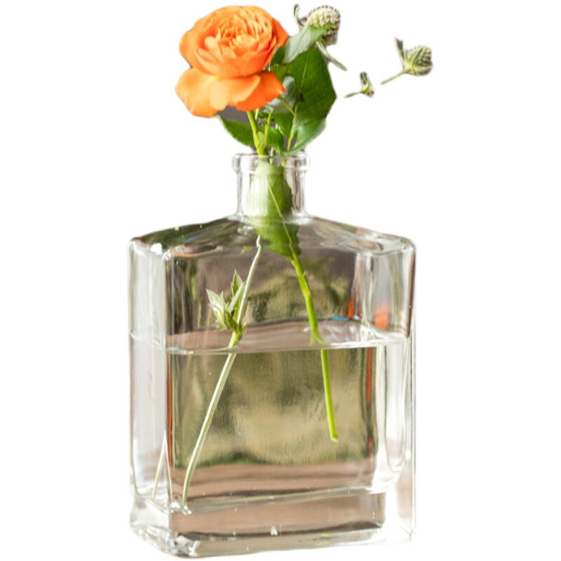 桔梗摆件时间日系清晰桌面鲜花插花玻璃花瓶花瓶