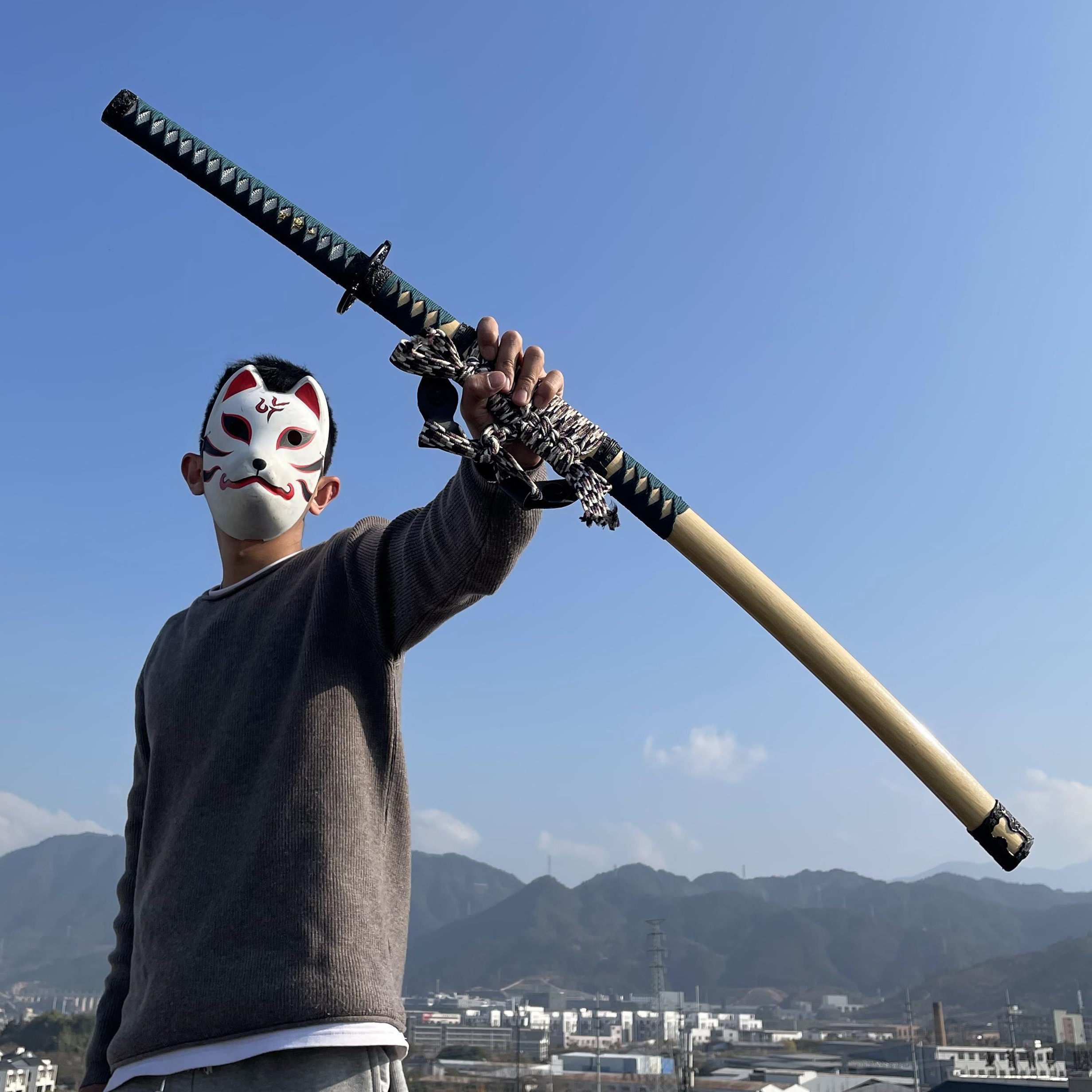 带鞘刀未收纳送礼武士练习竹木拍摄剑道拔刀刀