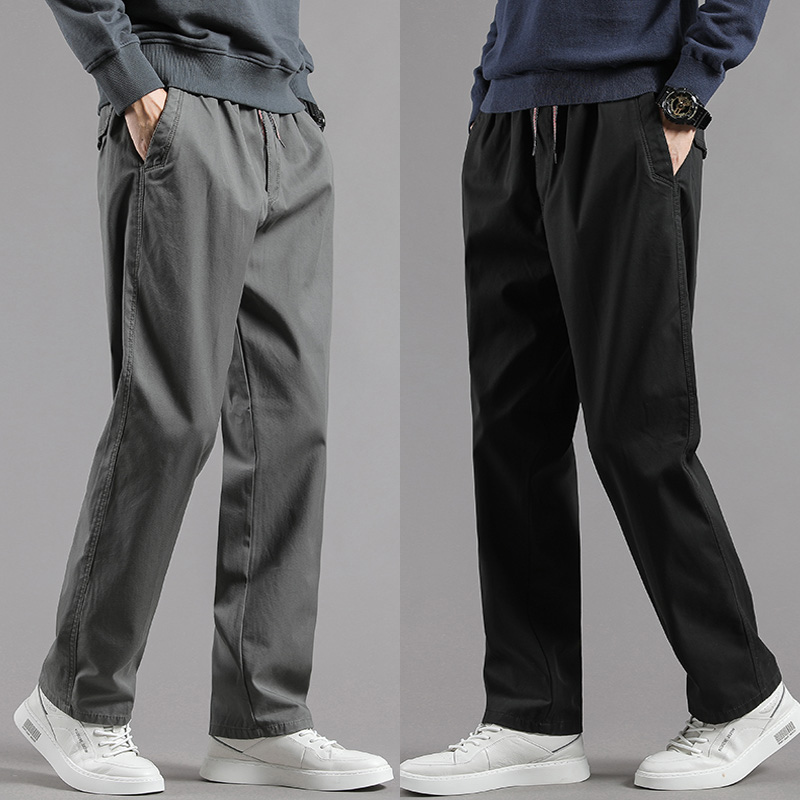 裤子男夏季薄款休闲裤宽松直筒工装裤春秋男士运动长裤大码男裤夏