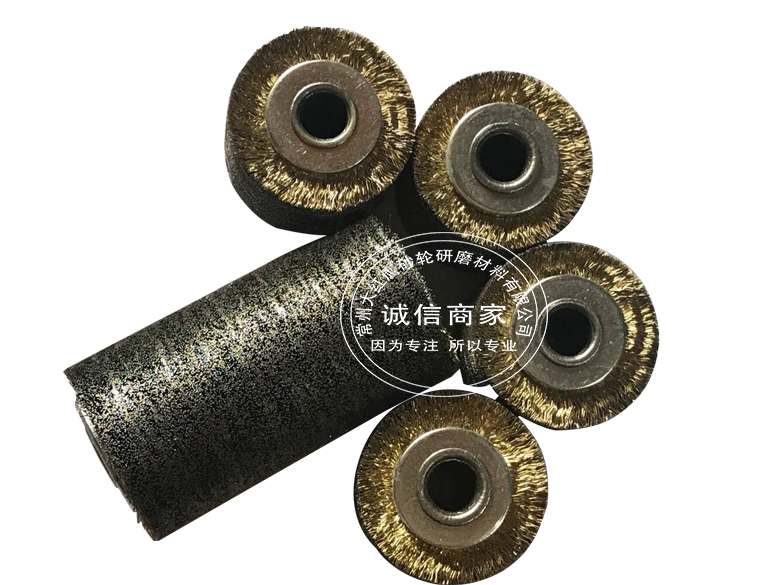 圆柱型漆皮轮剥漆轮钢丝刷脱漆轮剥钢丝37*30*90.15钢丝镀铜DMC烫钻图片