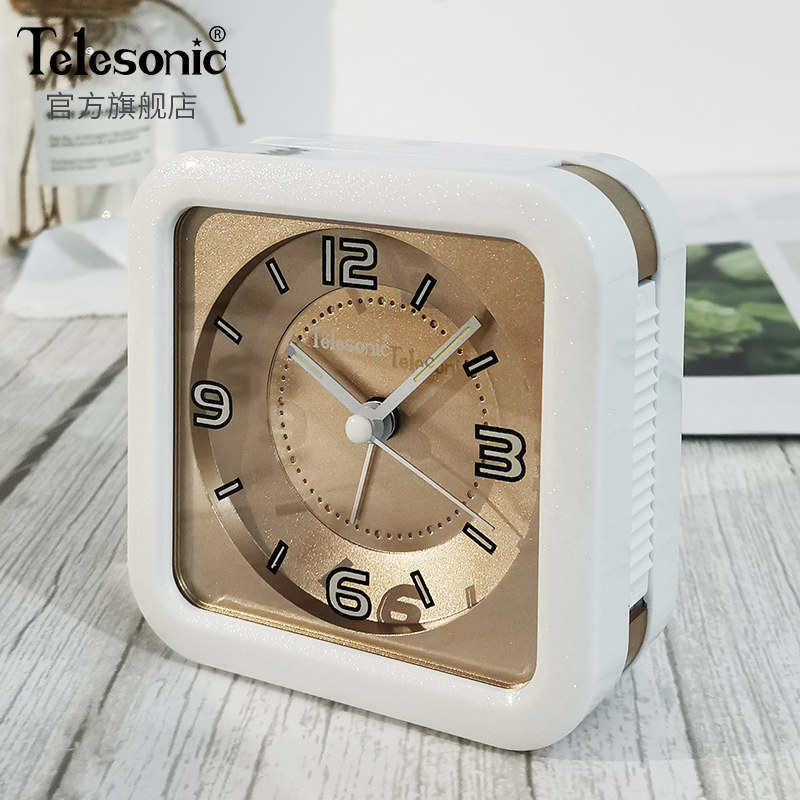 telesonic天王星静音学生闹钟led创意音乐时钟儿童闹钟