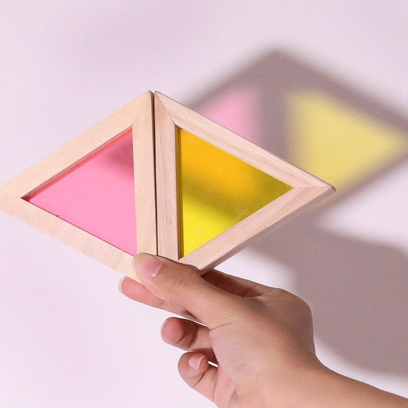 彩虹积木光影游戏创意透明玩具儿童早教宝宝塑料积木