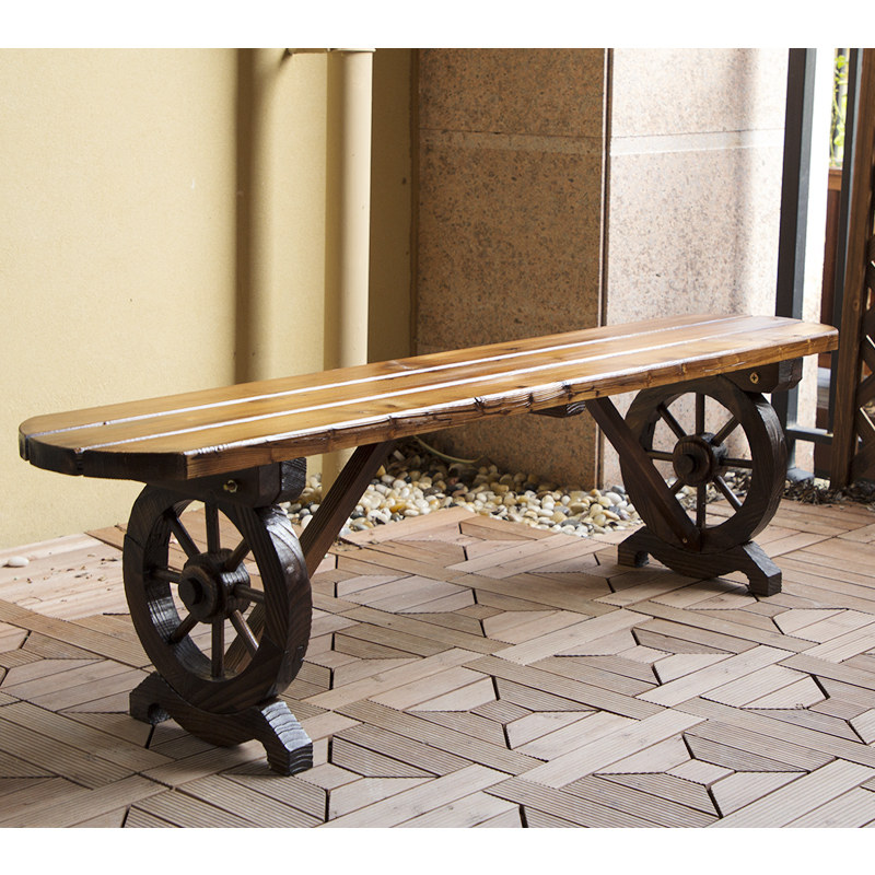 户外长凳花架花园室外防腐木长条凳实木阳台换鞋凳