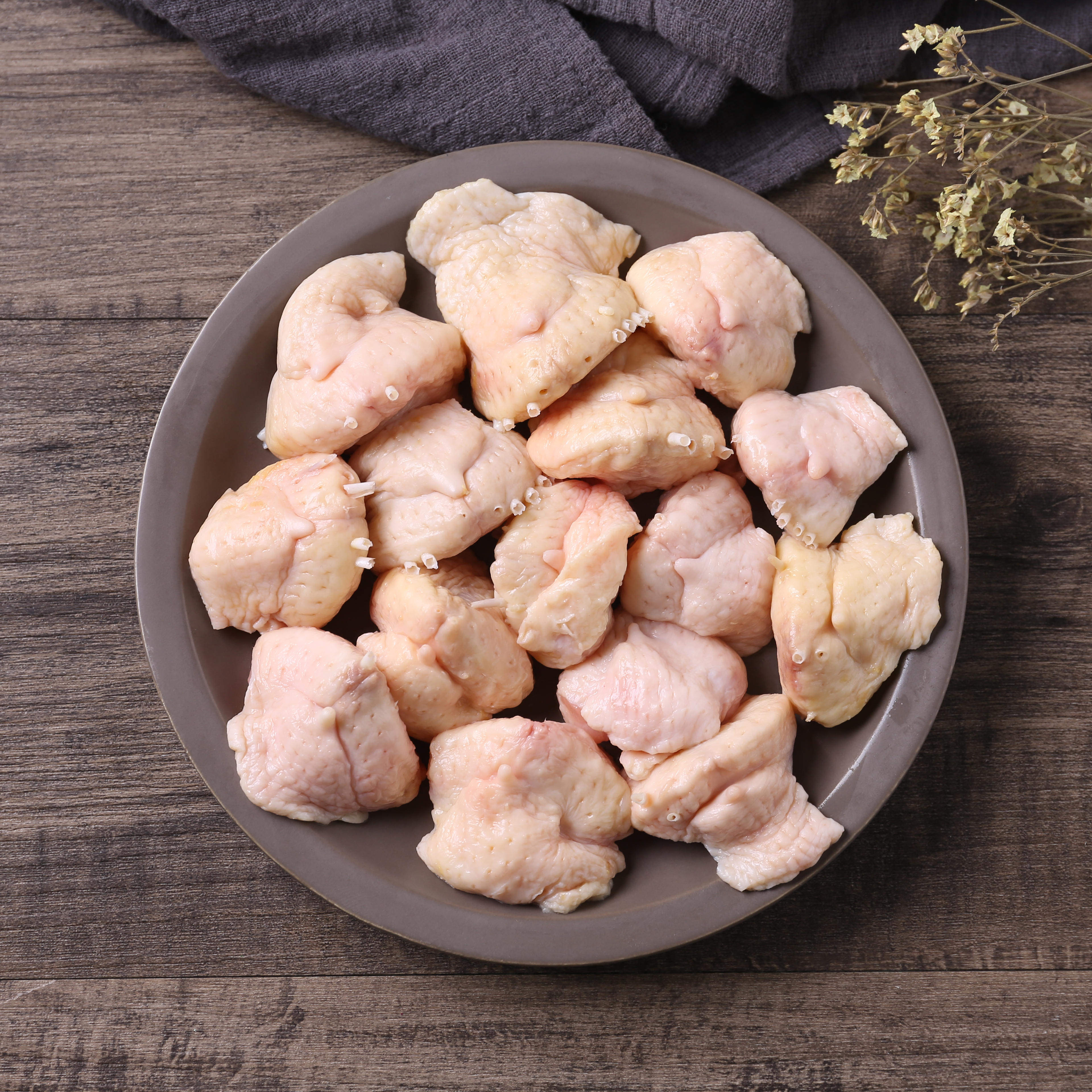 新鲜鸡屁股2000g包邮冷冻凤尾鸡翘尖冷冻鸡尾巴鸡尾串烧烤卤肉鸡