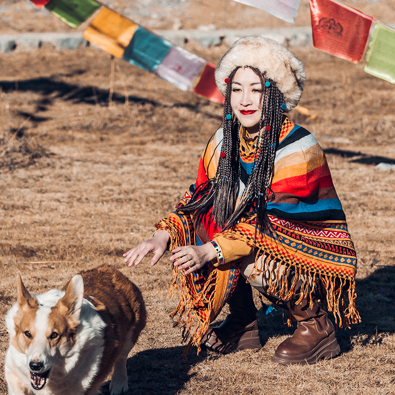 西藏脏辫假发藏式马尾小辫子超细麻花辫接发片民族风马尾