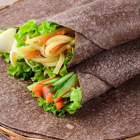 荞麦卷饼黑麦无油低脂主食粗粮手抓早餐薄饼包点