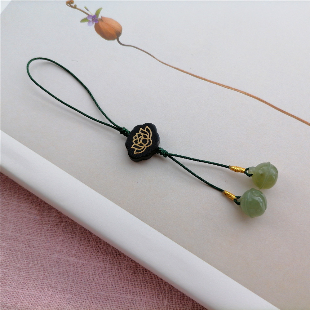 清铃和田玉小铃铛手机链手机包包配饰挂饰清新手机挂件