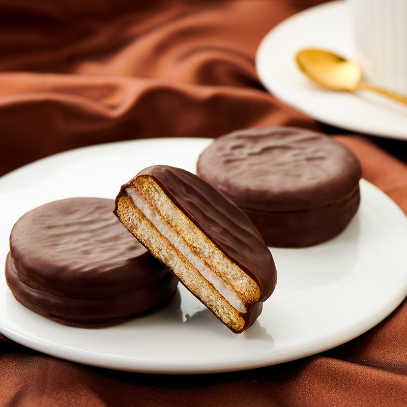 198100达利园巧克巧克力力派600g早餐饼干糕点办公传统西式糕点