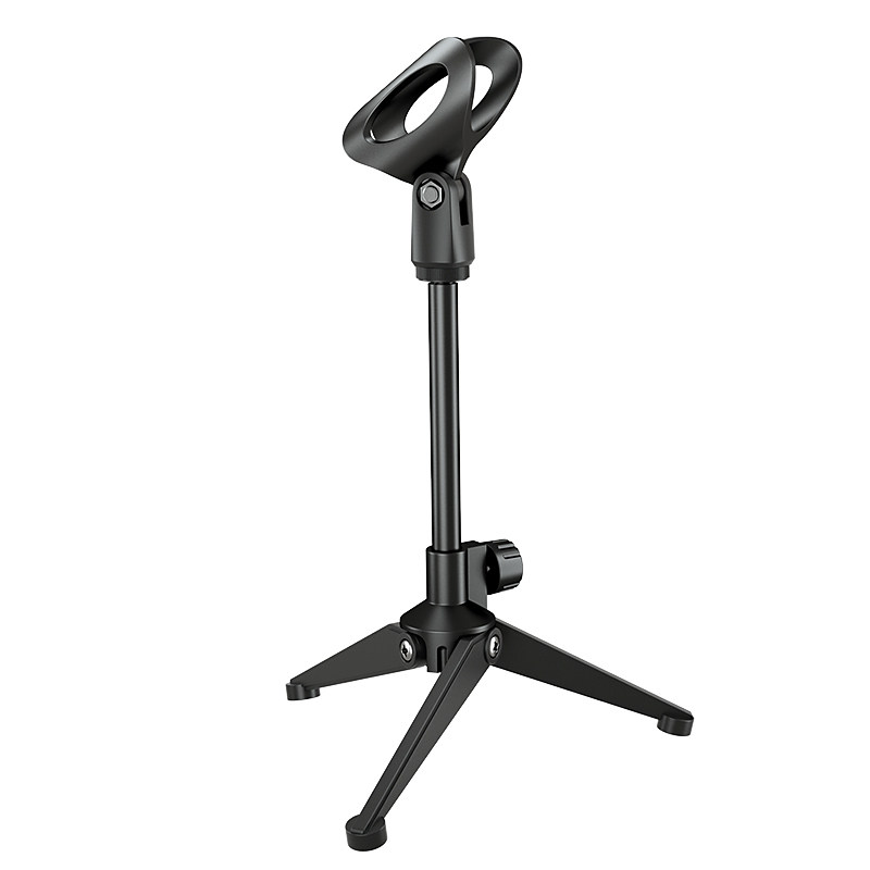 麦克风支架话筒架k歌直播舞台通用落地式架子手机立式一体夹子头防震