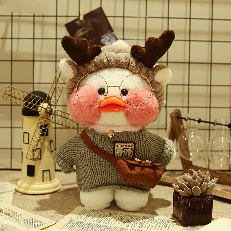 ins网红白色玻尿酸鸭子毛绒玩具公仔娃娃玻尿酸小黄鸭生日礼物女