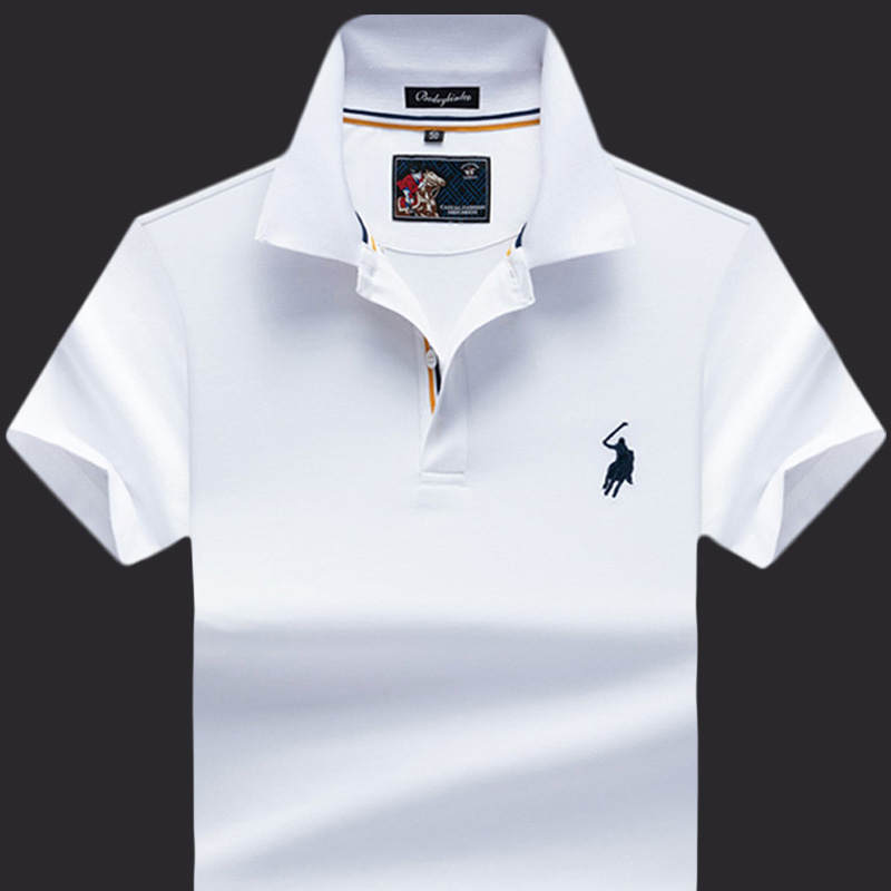 短袖t恤男商务休闲翻领宽松中年POLO衫高端冰感高端体桖深圳南油