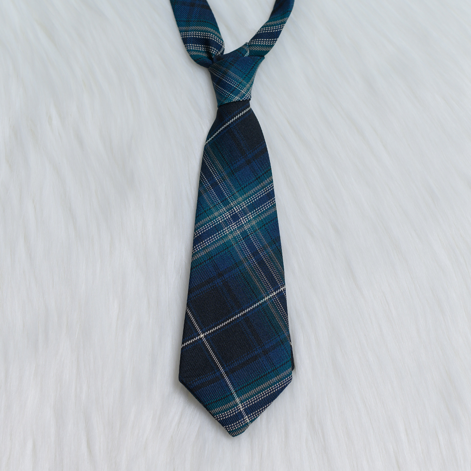 领结车厘子jk森林林木格裙同格小物平角长柄领结