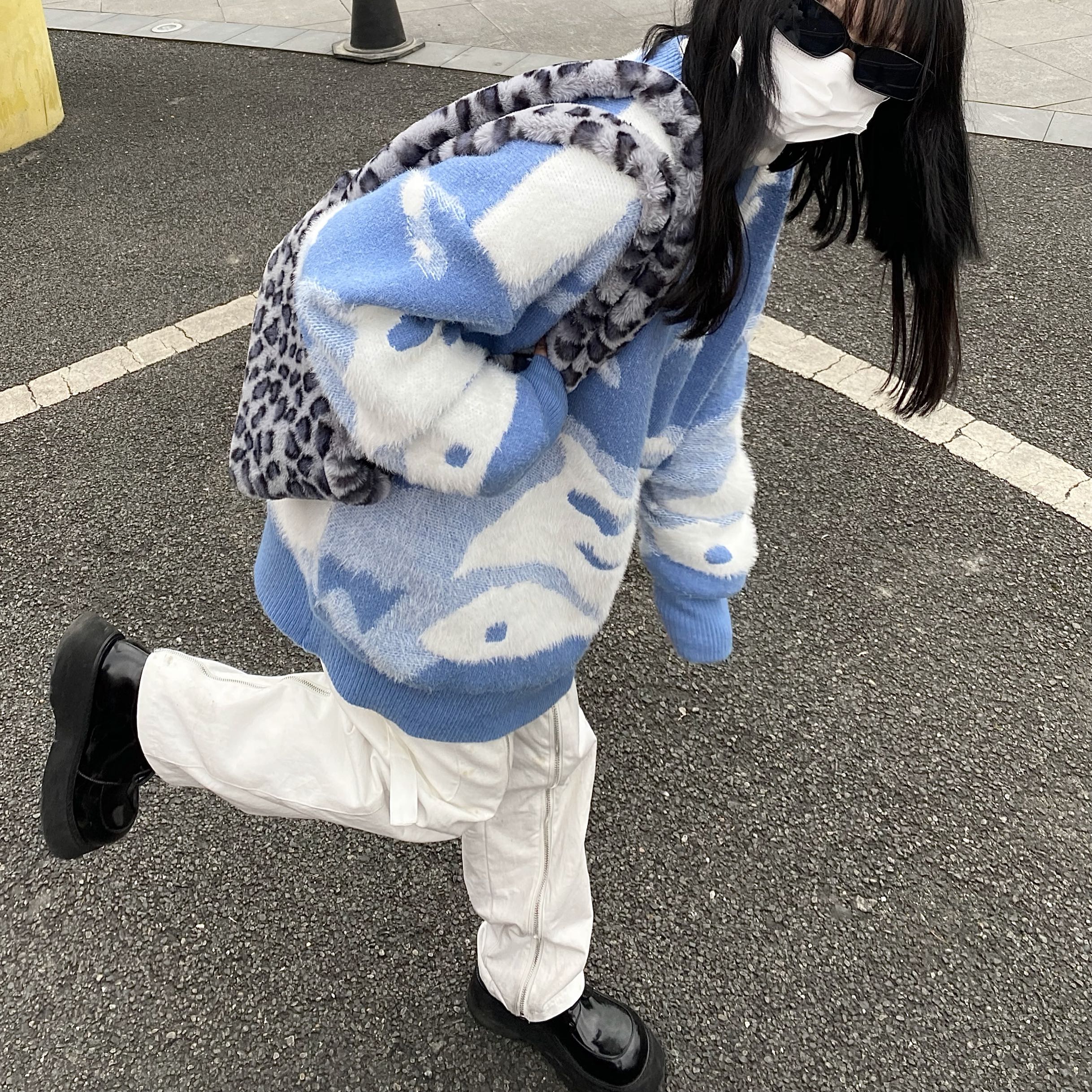 Take off咖喱人冬春针织毛衣日韩宽松休闲百搭潮加厚男女oversize