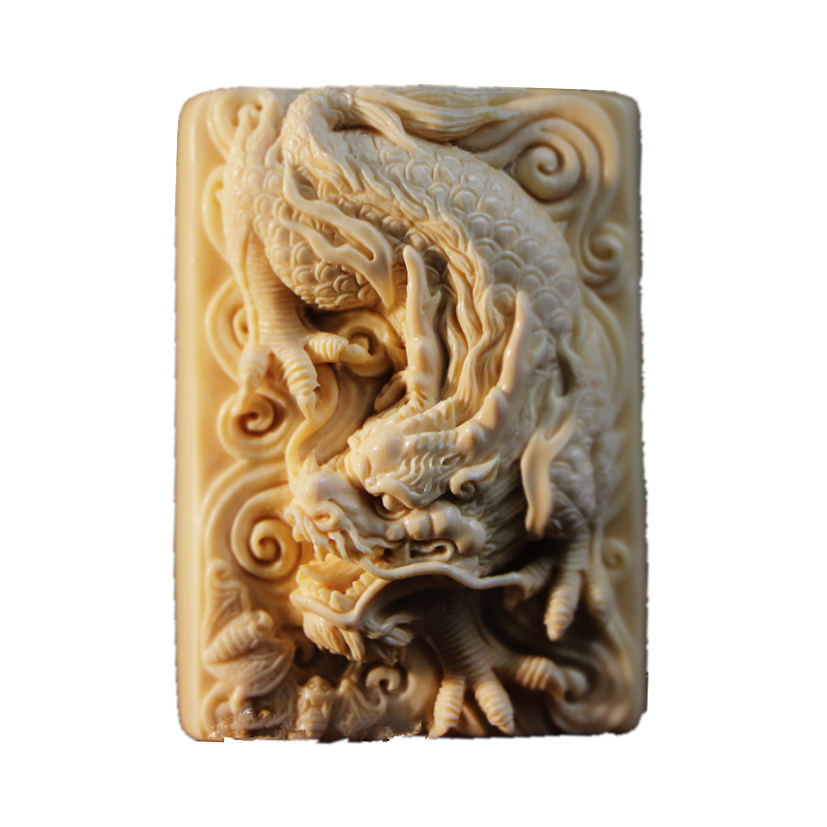 和顺斋天然猛犸象牙牌子吊坠饰品雕刻挂件牙雕麒麟冰料原创手工