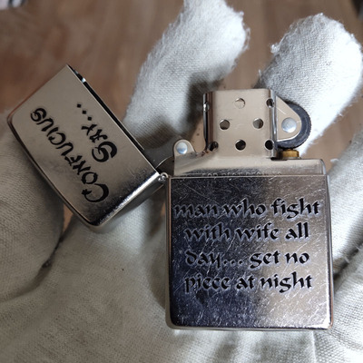芝宝原装zippo13正版收藏28460花砂孔子论语煤油打火机zippo