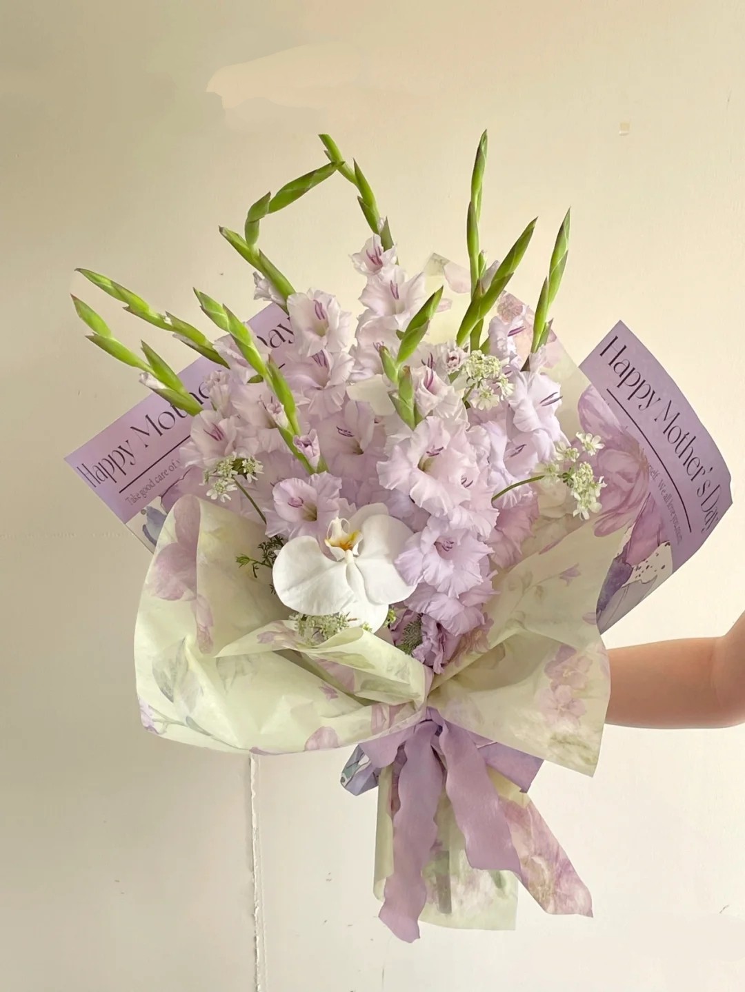 香芋剑兰手捧花花花束鲜花同城速递女友朋友鲜花速递(同城)