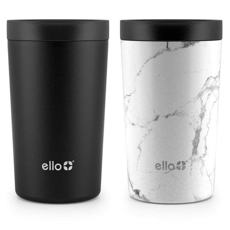 防漏保温ello随行水杯滑盖设计6小时轻便咖啡杯保温杯