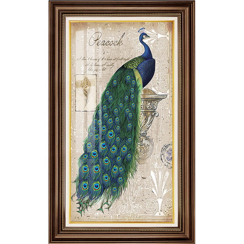 美式过道中式新中式客厅入户轻奢欧式挂画走廊现代装饰画