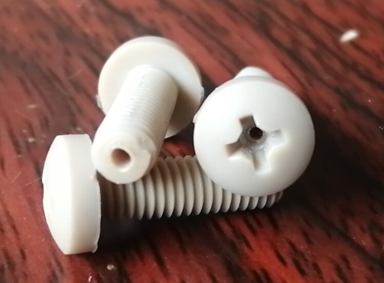 树脂peek孔型十字槽盘头小螺丝真空排气螺钉螺钉