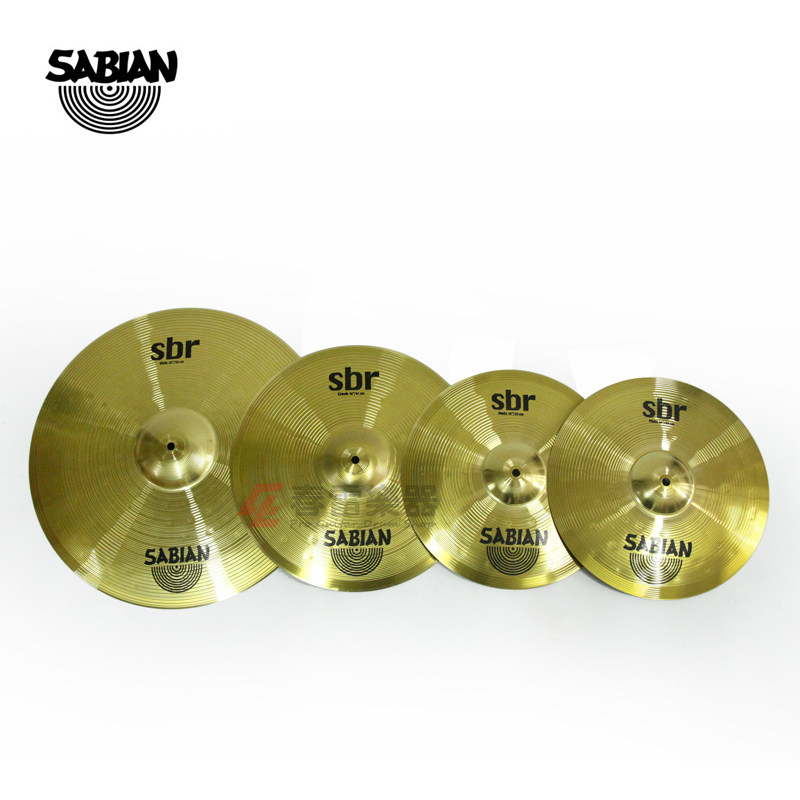 春雷乐器sabian沙滨sbr系列黄铜合金套镲4片镲片