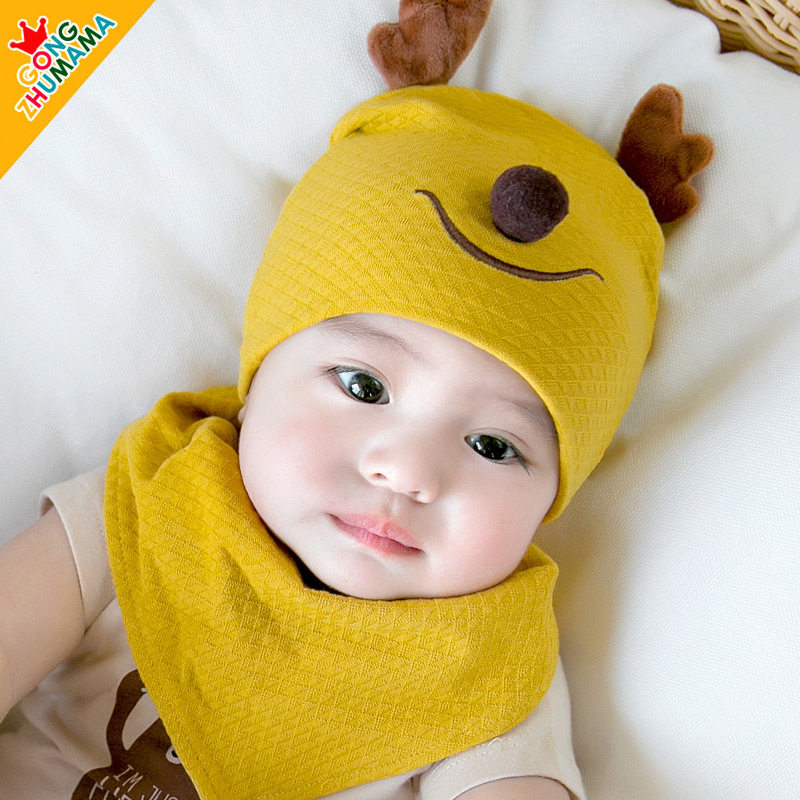 宝宝帽子春秋秋季纯棉婴儿帽男女孩新生儿胎帽帽子