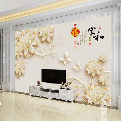 简约现代8d电视背景墙壁纸5d立体客厅卧室墙纸影视墙装饰壁画墙布