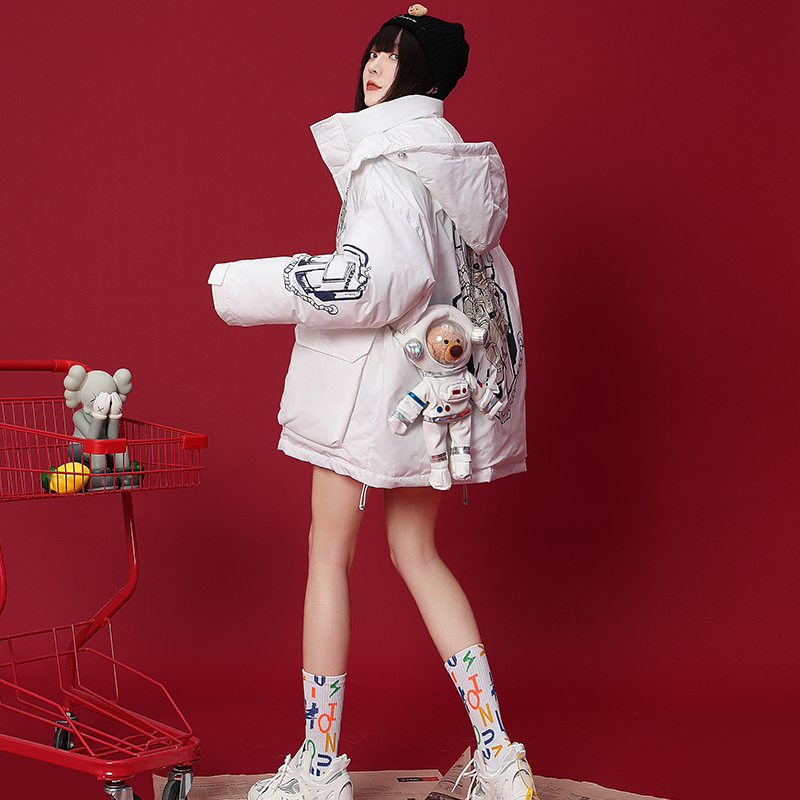 羽绒棉服女2021年新款冬季外套潮ins超火棉袄设计感小众爆款棉衣