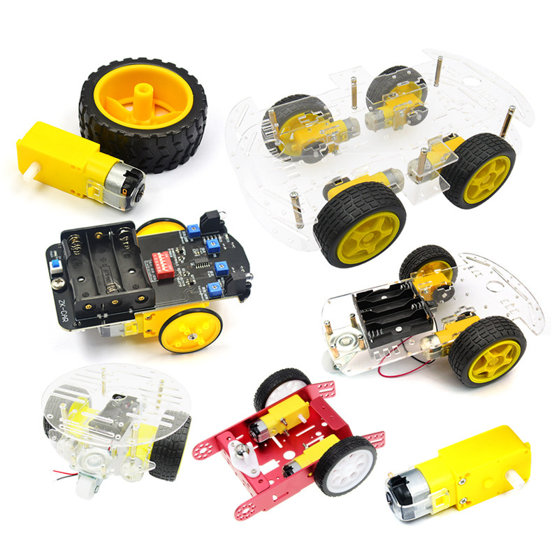 电机马达智能小车底盘轮胎直流减速车轮轮子电机