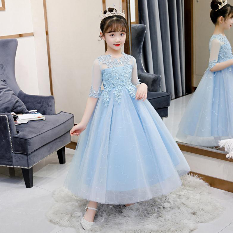 女童礼服洋气公主婚礼旗袍花童婚纱纱裙主持人儿童演出服