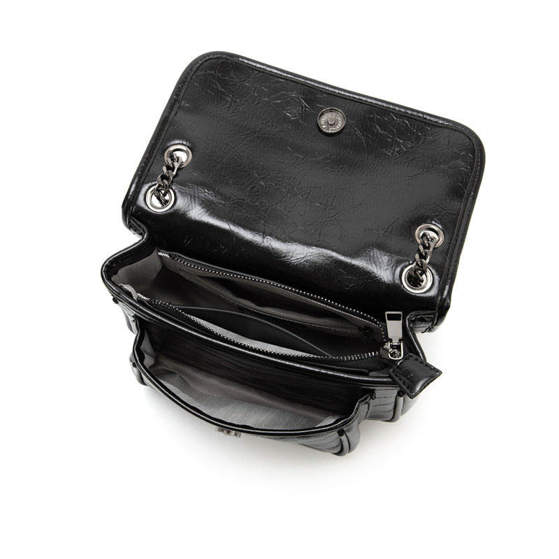 carol&john/卡路约翰 邮差包斜挎包复古链条包单肩流浪包包女