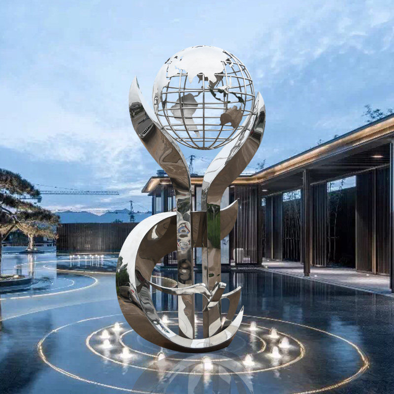 雕塑大型不锈钢定制户外广场园林景观城市校园玻璃钢摆件