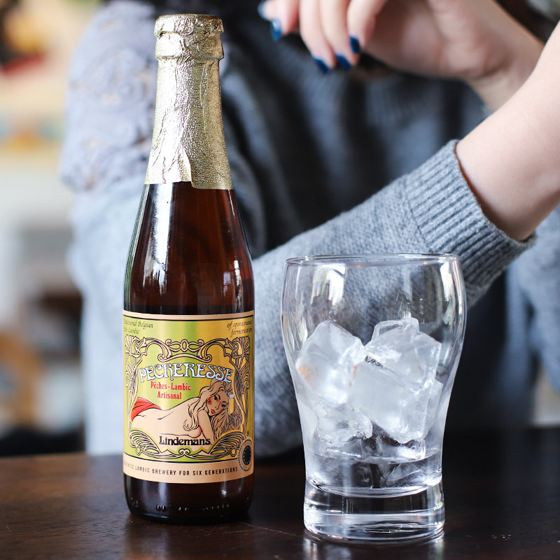 啤酒比利时进口林德曼桃子果味250ml6瓶lindemans现货啤酒