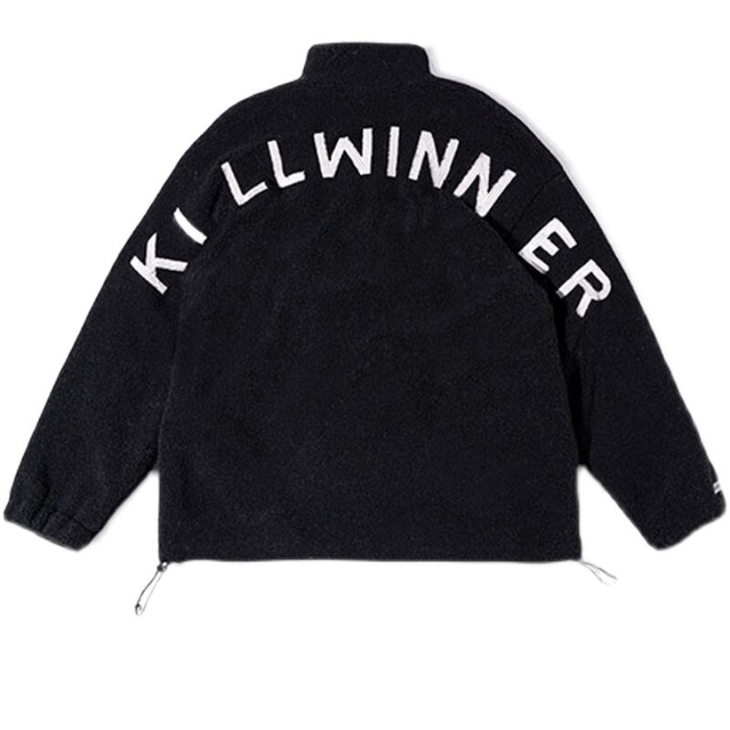 killwinner回到未来双色羊羔外套秋季潮牌百搭刺绣夹克