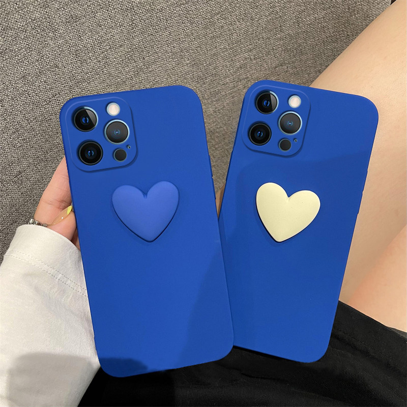 克莱因蓝色爱心vivoy52s液态手机壳-智隶数码配件专营店