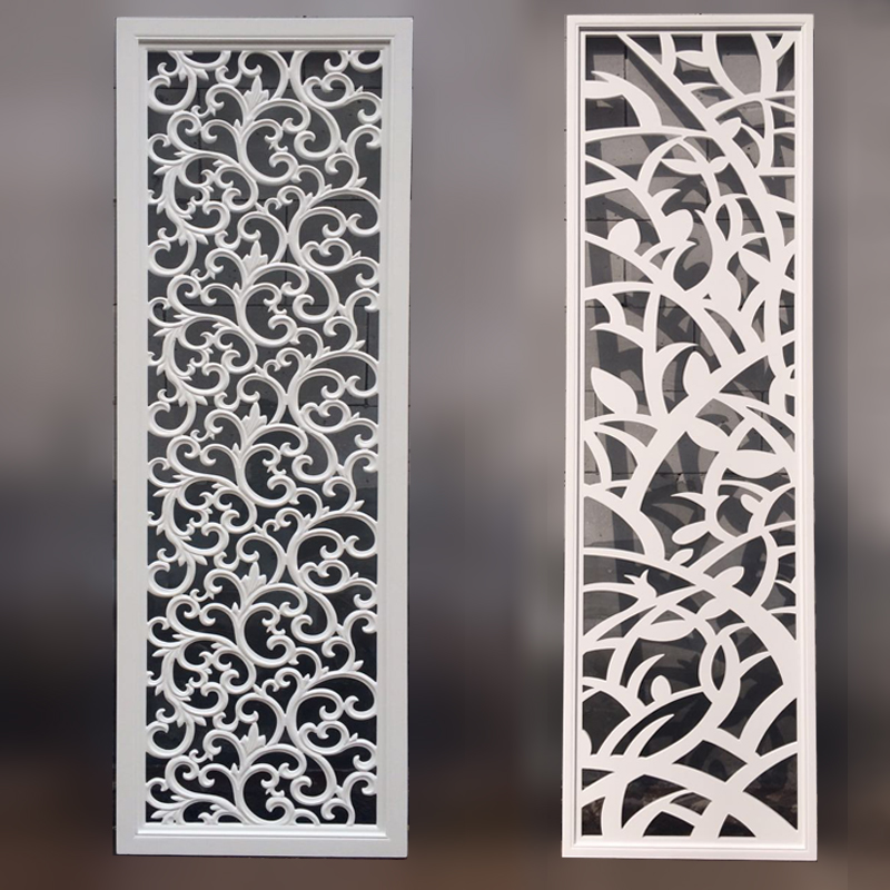 东阳木雕祥云雕花隔断通花密度板镂空花格客厅玄关电视背景墙屏风