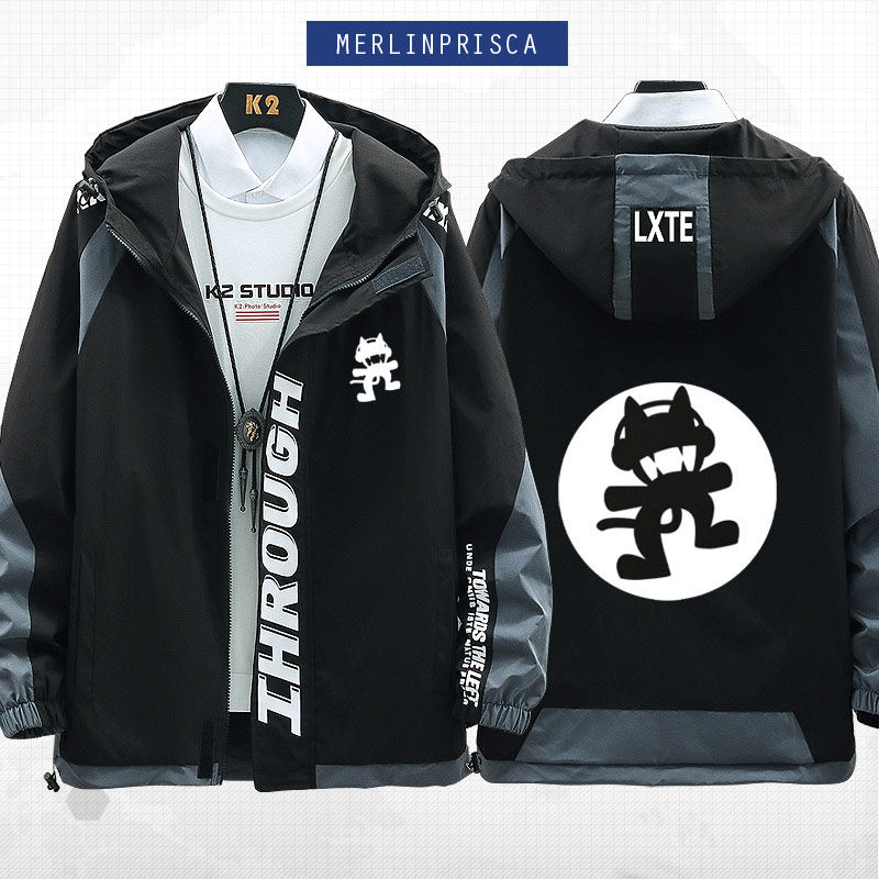 monstercat电音dj周边怪兽男女加棉夹克外套学生夹克