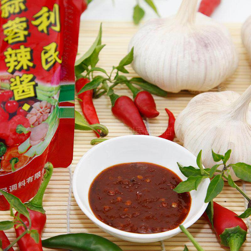 天津利民蒜蓉辣酱125g袋装东北烧烤火锅蘸酱辣椒酱