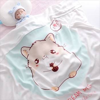 Baby ice silk blanket baby newborn child blanket small quilt gauze cover cool towel summer ບາງໆ