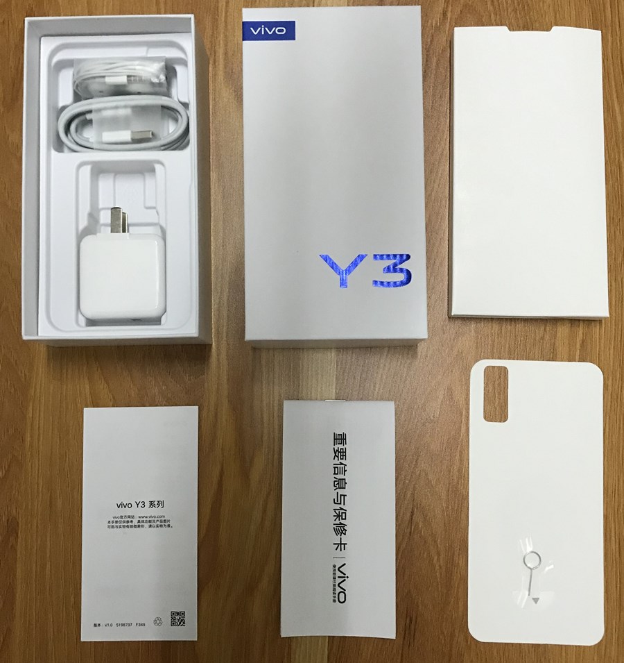 vivoy3手机包装包装盒盒子y3充电头数数据线耳机手机零部件