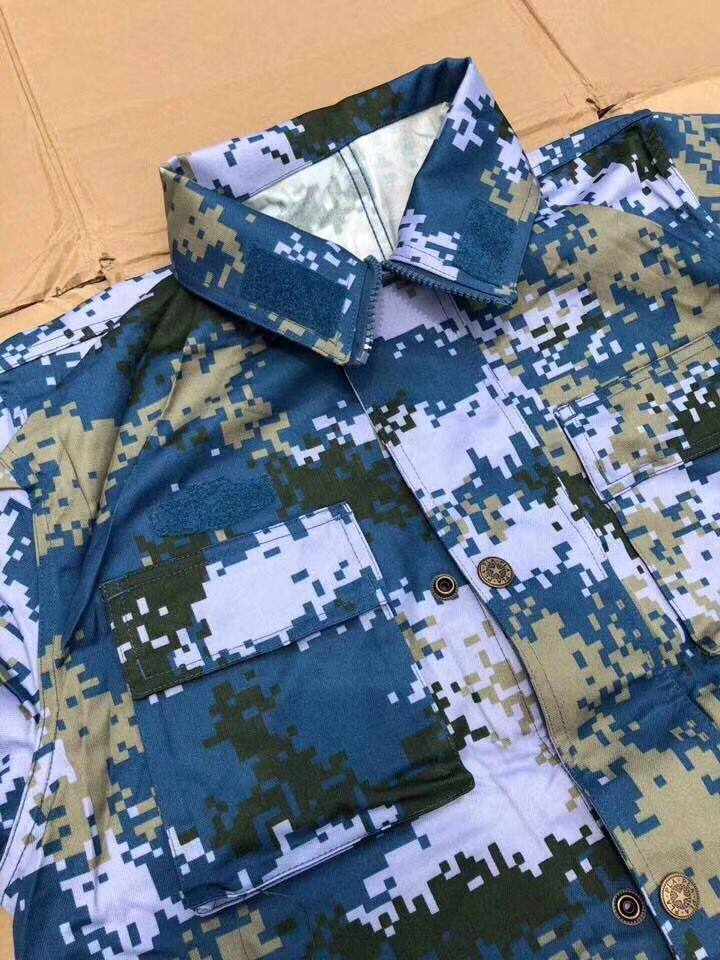 正品海军冬迷彩服海洋迷彩服男女式陆战队冬季海蓝作训服数码军训