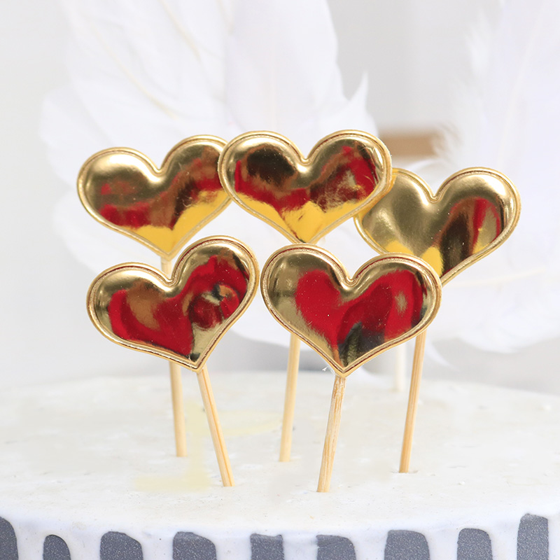 生日蛋糕插件装饰小星星五角星网红创意插牌配件心形节日装扮用品
